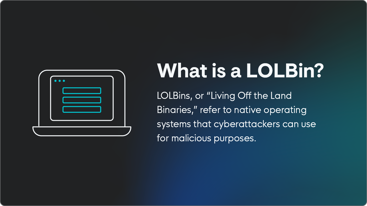 LOLBins are defined as when attackers use legitimate system tools for malicious purposes.